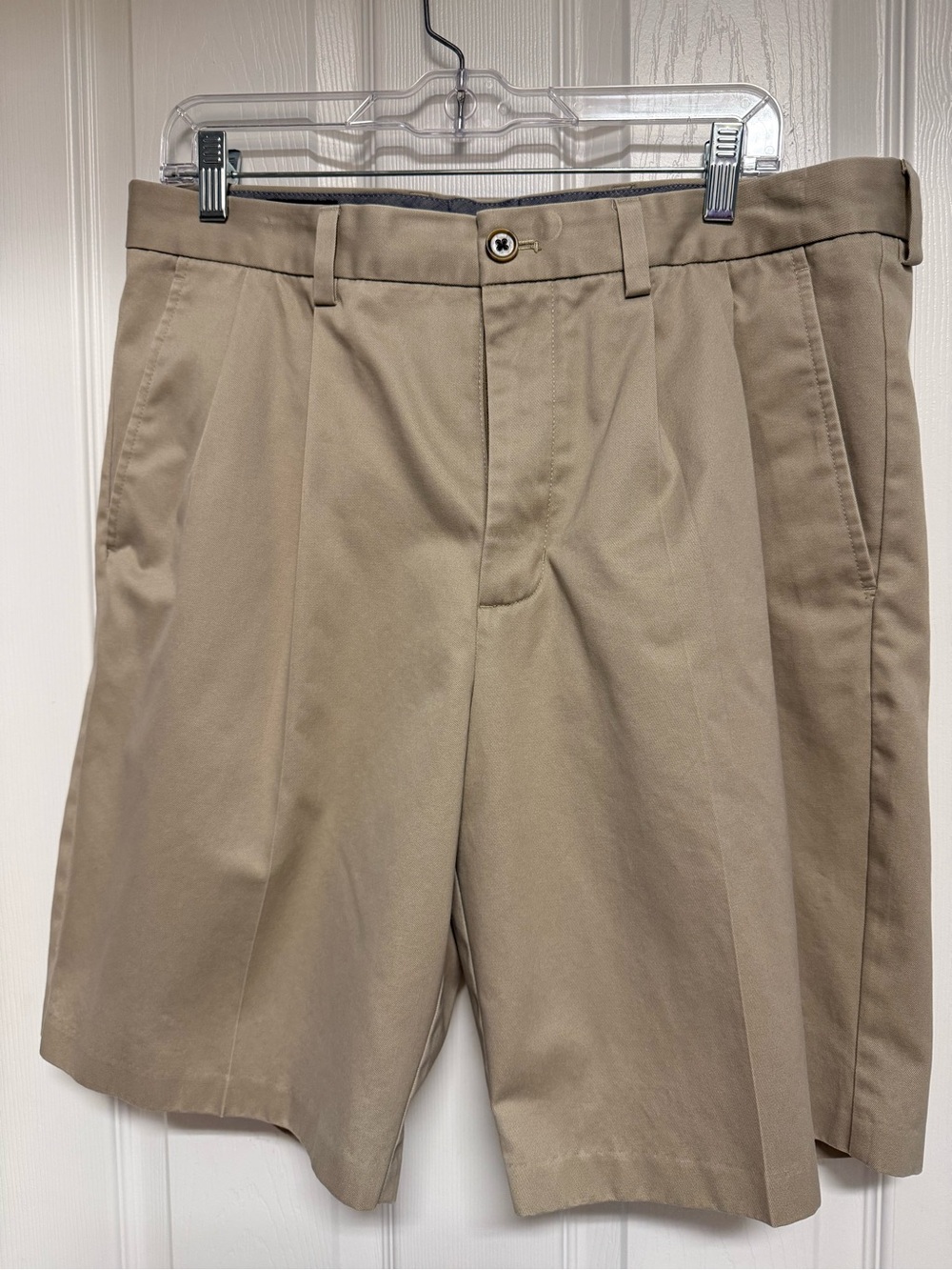 Nordstrom Men's Flat Front Khaki Shorts - Light Brown
